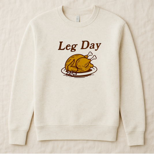 Adult Leg Day Sweatshirt - The Wishing Elephant