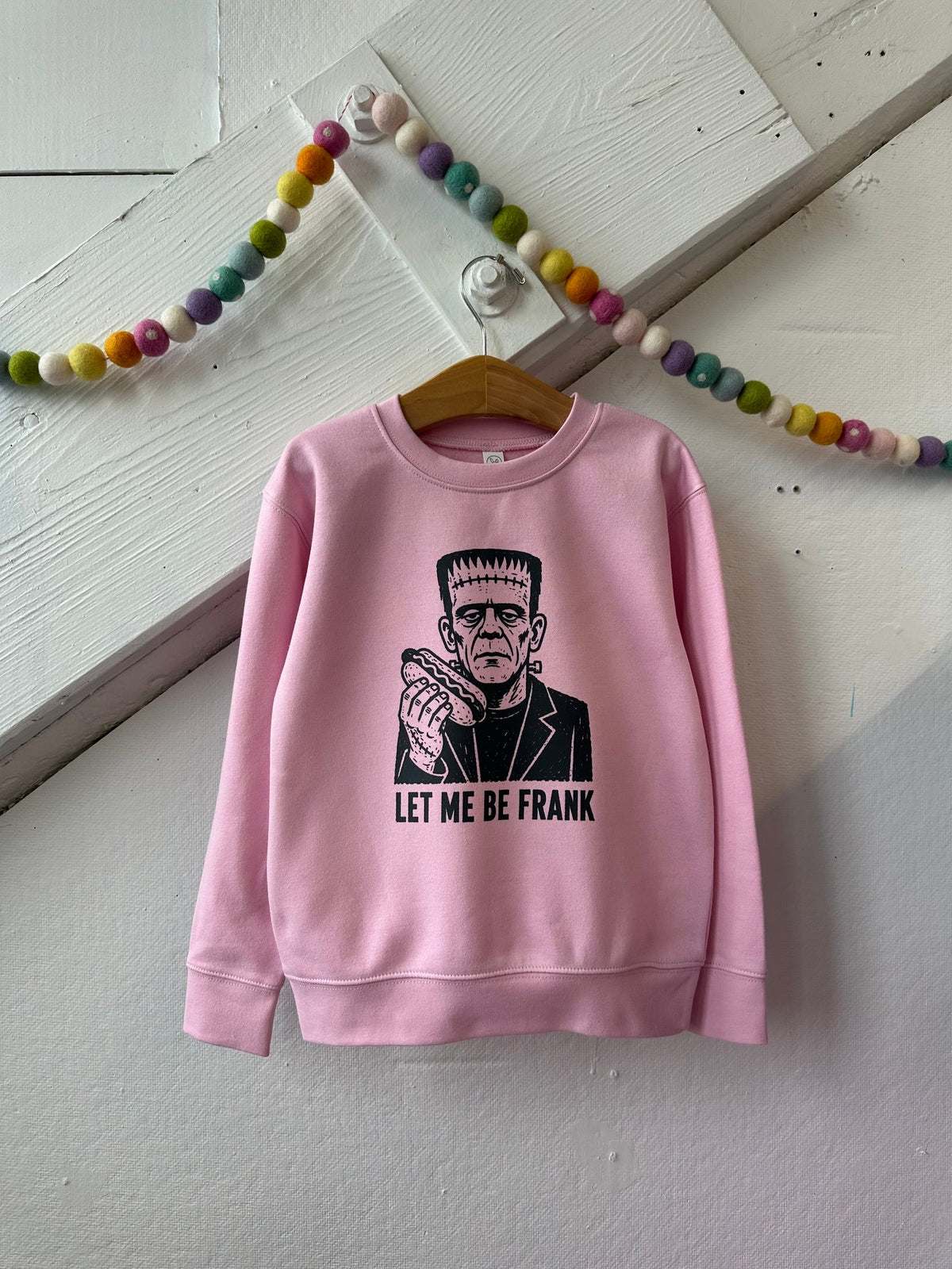 Let Me Be Frank Tee Shirt, Halloween Sweatshirt for Kids - The Wishing Elephant