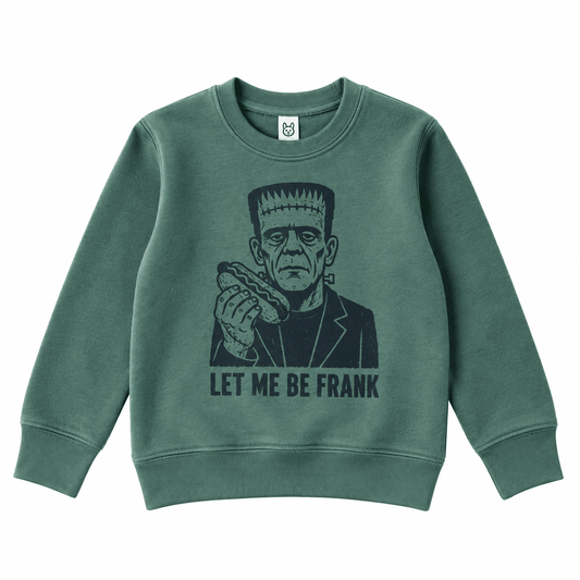 Let Me Be Frank Tee Shirt, Halloween Sweatshirt for Kids - The Wishing Elephant