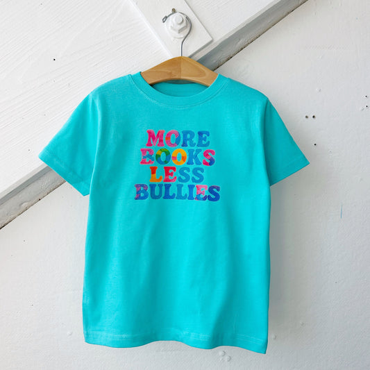 More Books Less Bullies - Caribbean Blue Shirt - The Wishing Elephant