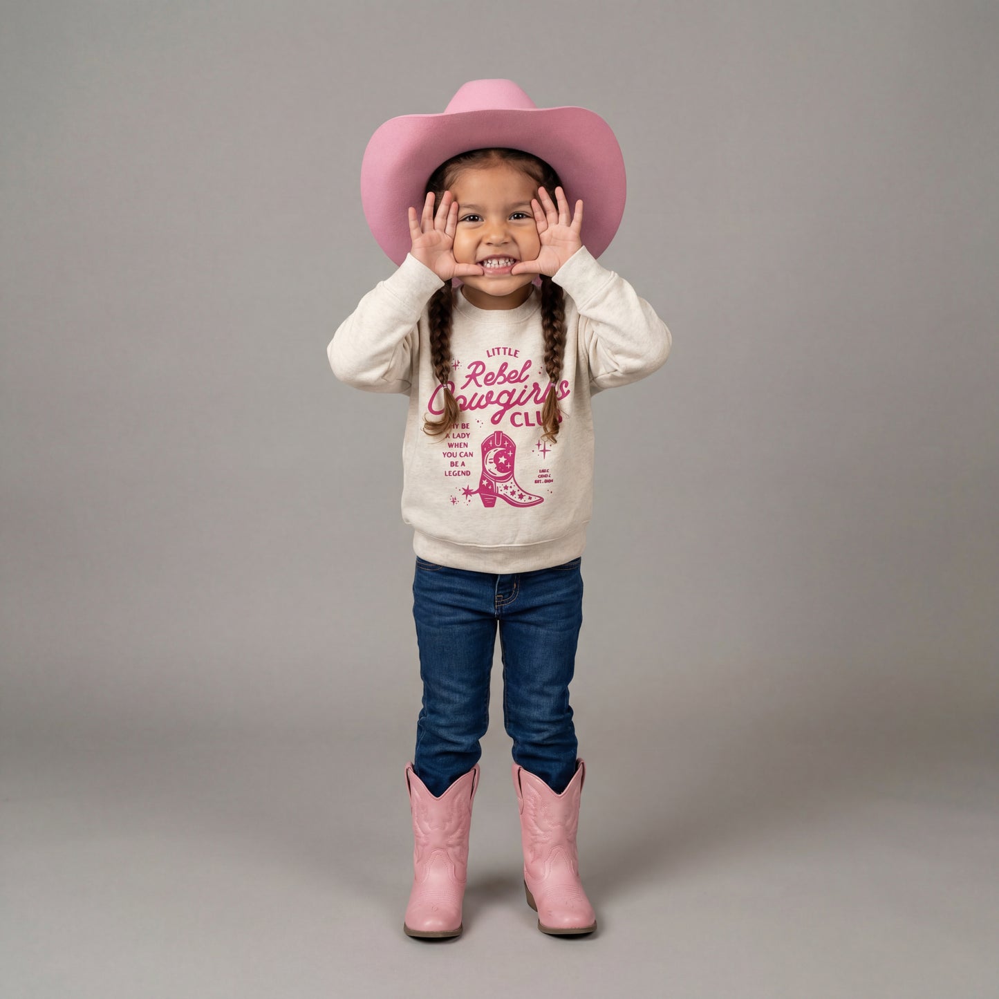 Natural Little Rebels Cowgirl Club Sweatshirt or tee! - The Wishing Elephant