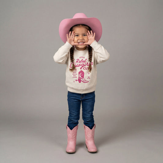 Natural Little Rebels Cowgirl Club Sweatshirt or tee! - The Wishing Elephant