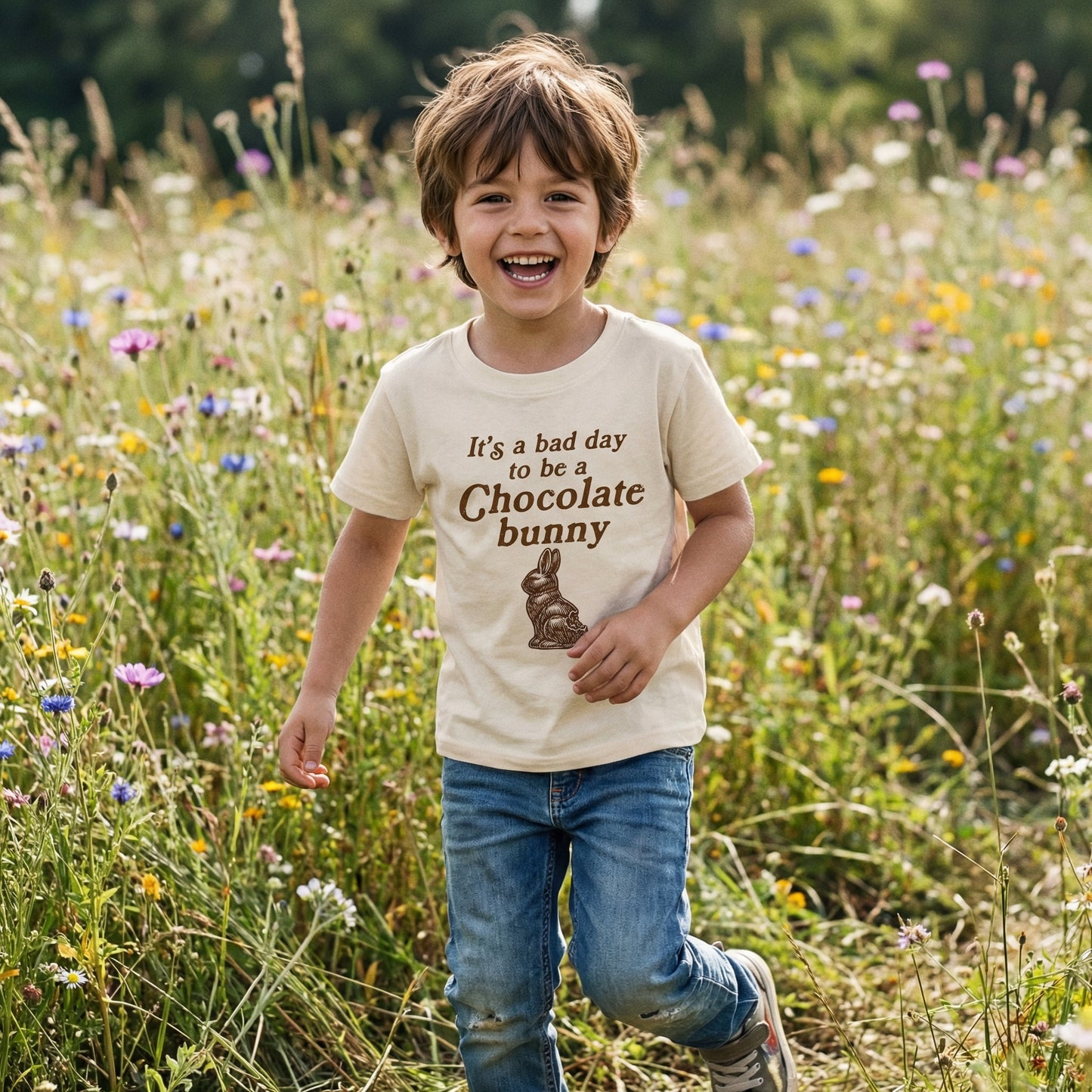 It’s a Bad Day to Be a Chocolate Bunny Kids Easter Shirt | Funny Easter Tee for Toddlers and Kids - The Wishing Elephant
