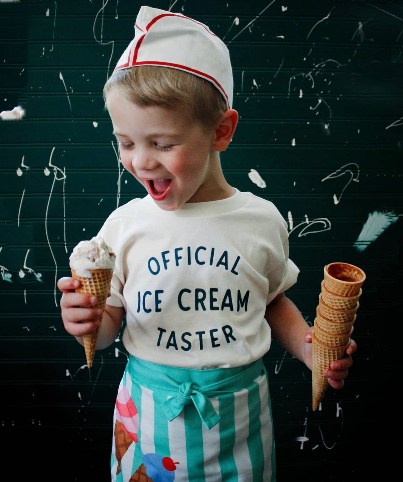 Official Ice Cream Taster Kids Graphic Cotton T-Shirt - The Wishing Elephant