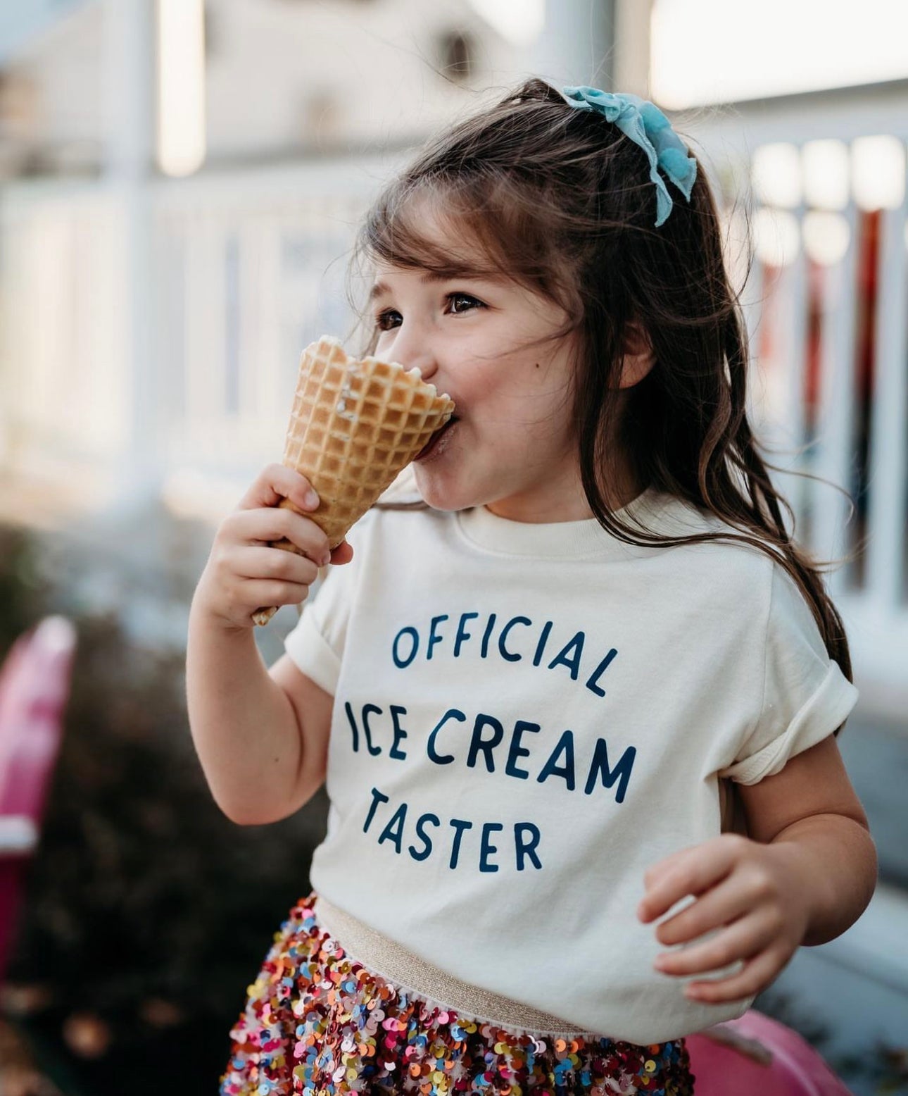 Official Ice Cream Taster Kids Graphic Cotton T-Shirt - The Wishing Elephant