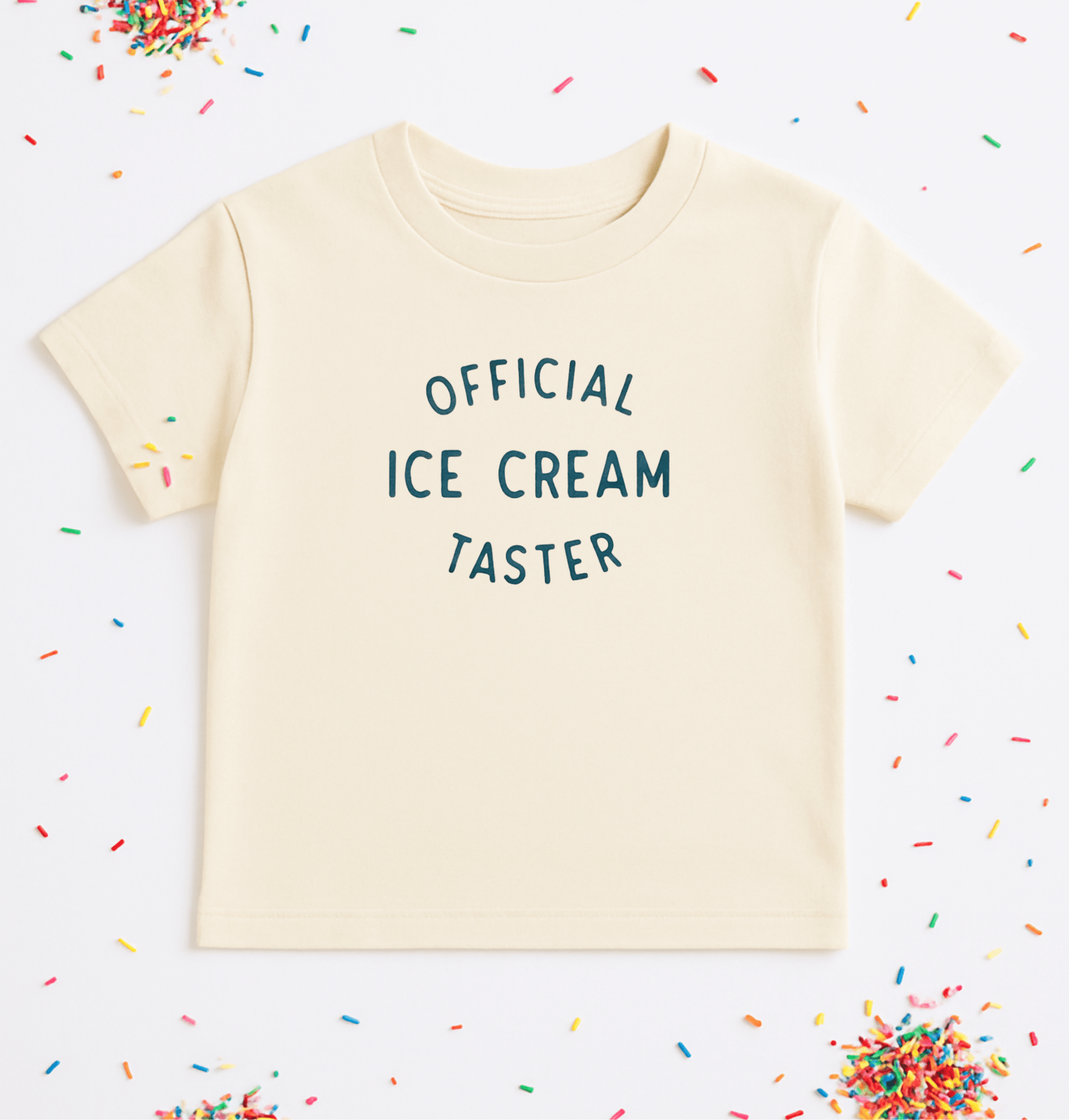 Official Ice Cream Taster Kids Graphic Cotton T-Shirt - The Wishing Elephant