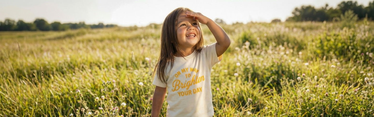 On My Way To Brighten Your Day - T-shirt for Kids - The Wishing Elephant