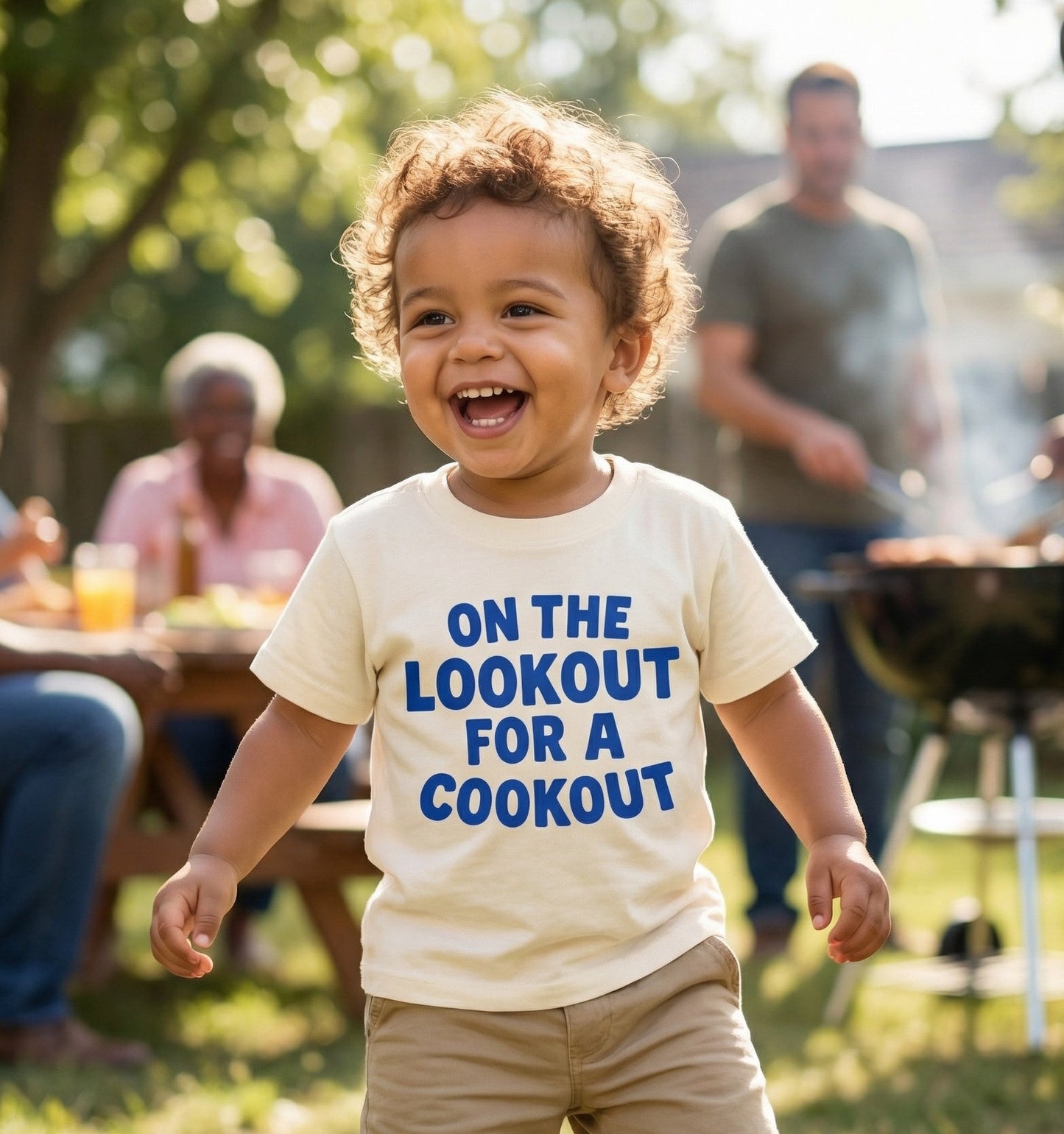 On The Lookout For A Cookout T-shirt For kids - The Wishing Elephant