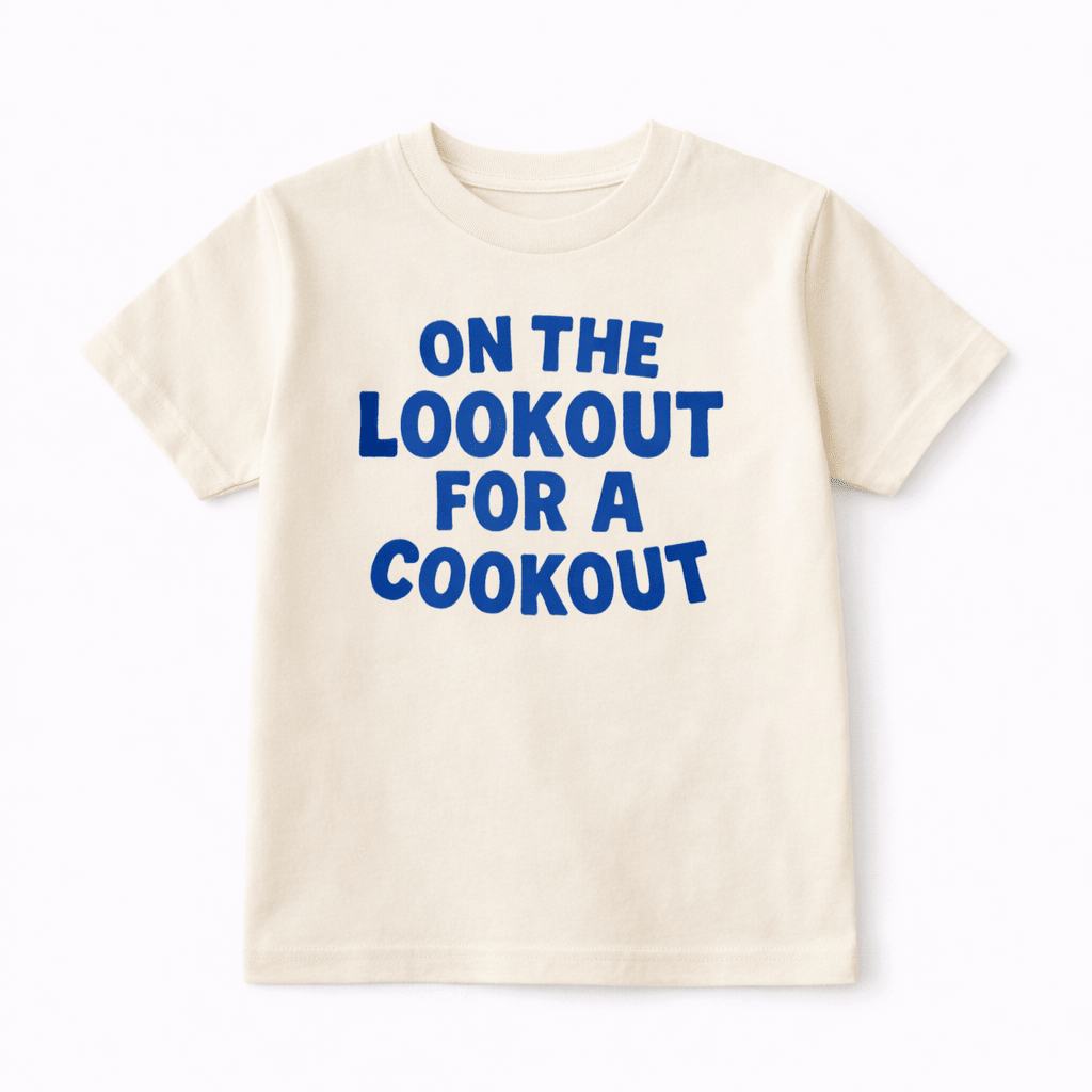 On The Lookout For A Cookout T-shirt For kids - The Wishing Elephant