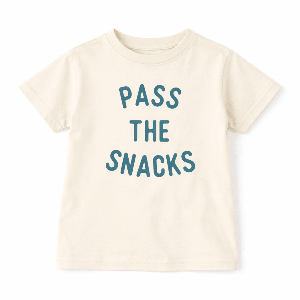 Pass the Snacks Kids Shirt | Funny Snack Lover Graphic Tee for Toddlers - The Wishing Elephant