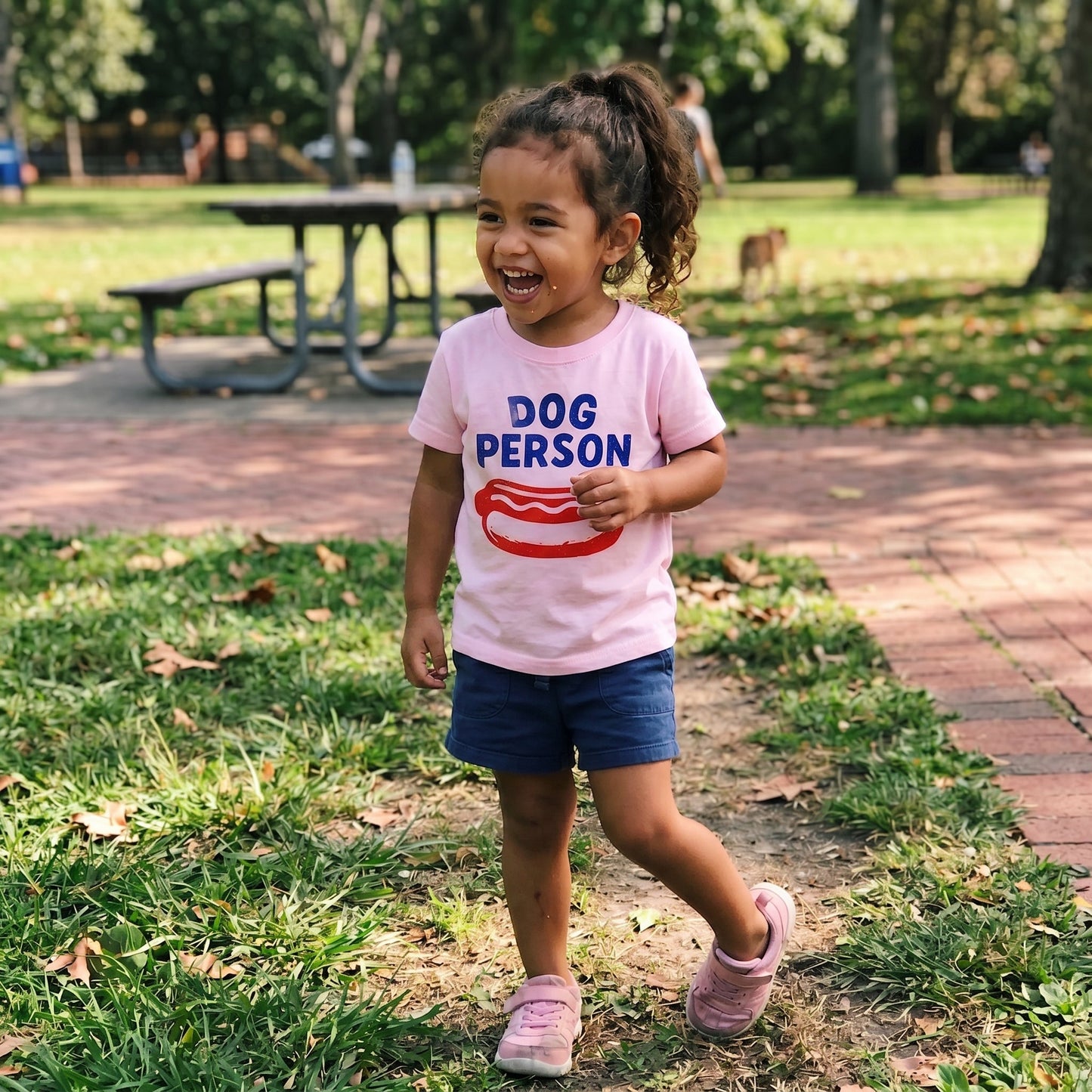 Pink Dog Person Shirt, Funny Hot Dog Shirt for Girls - The Wishing Elephant
