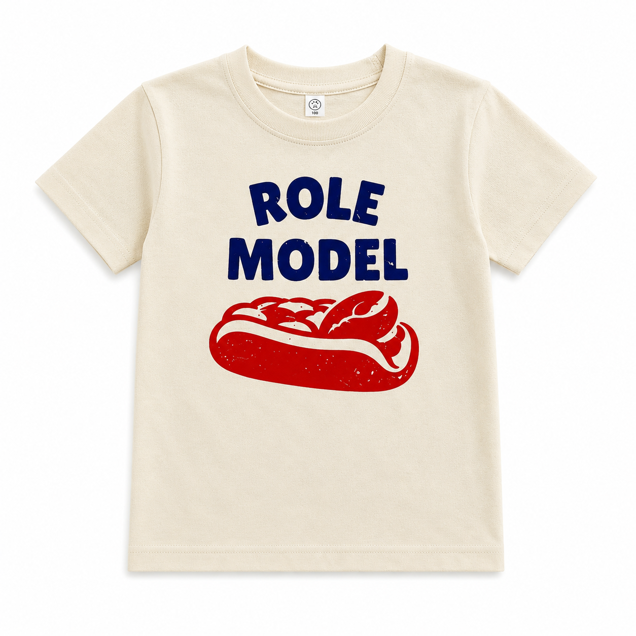 Kids graphic T-shirt featuring a lobster roll design from The Wishing Elephant, perfect for summer Maine style.