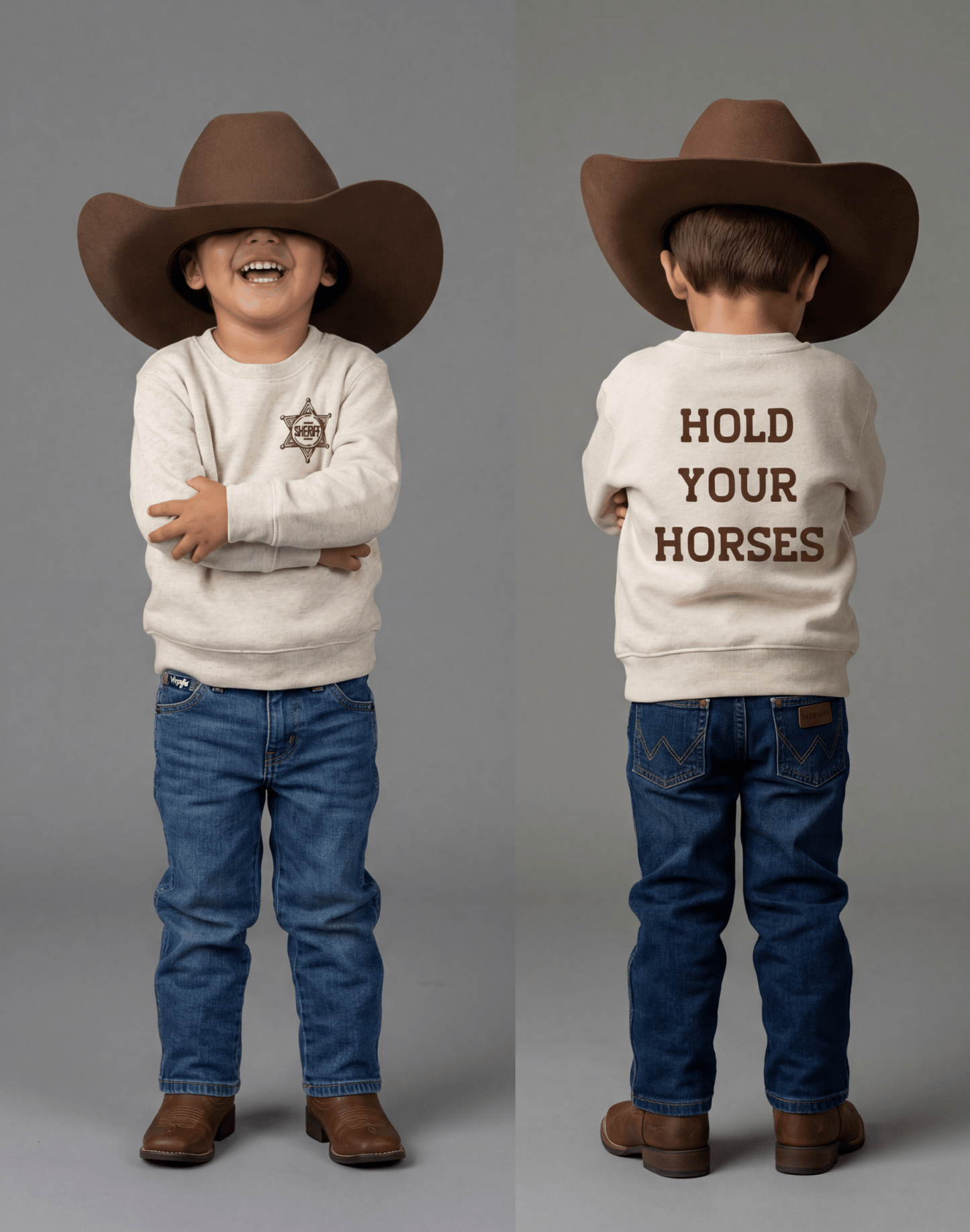 Sheriff Sweatshirt - Hold Your Horses - The Wishing Elephant