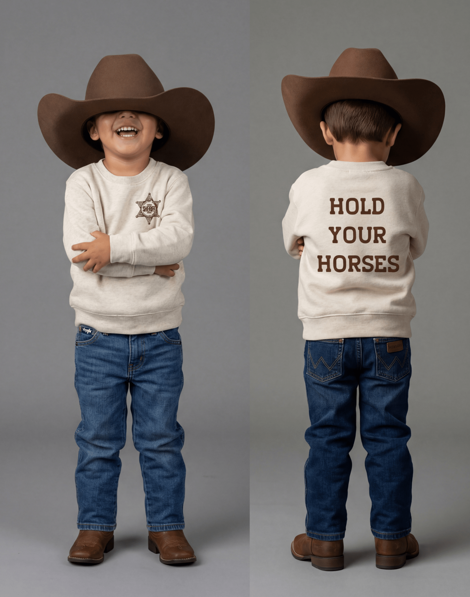 Sheriff Sweatshirt - Hold Your Horses - The Wishing Elephant