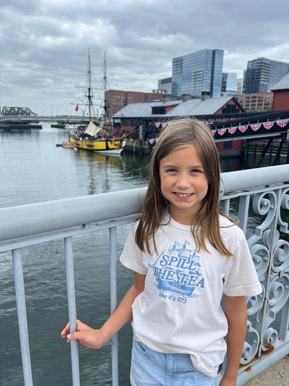 Spill the Tea Tee, 4th of July Tshirt for Kids - The Wishing Elephant