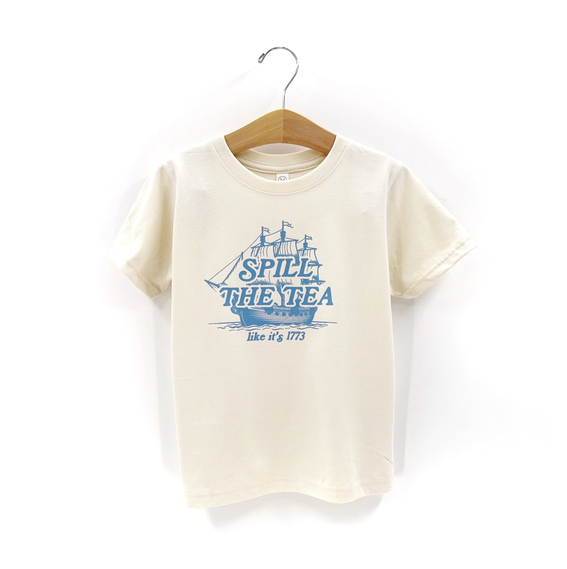 Spill the Tea Tee, 4th of July Tshirt for Kids - The Wishing Elephant