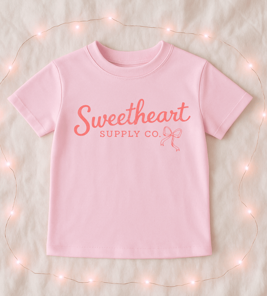 Sweetheart Supply Co Tee, Valentine Shirt - The Wishing Elephant