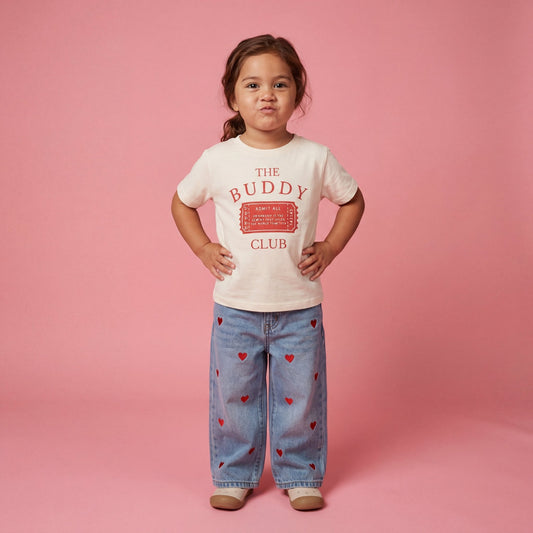 The Buddy Club Tee - Valentines Day T shirt for Kids - The Wishing Elephant