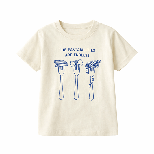 The Pastabilities Are Endless Kids Shirt, Graphic Tee for Pasta Lover - The Wishing Elephant