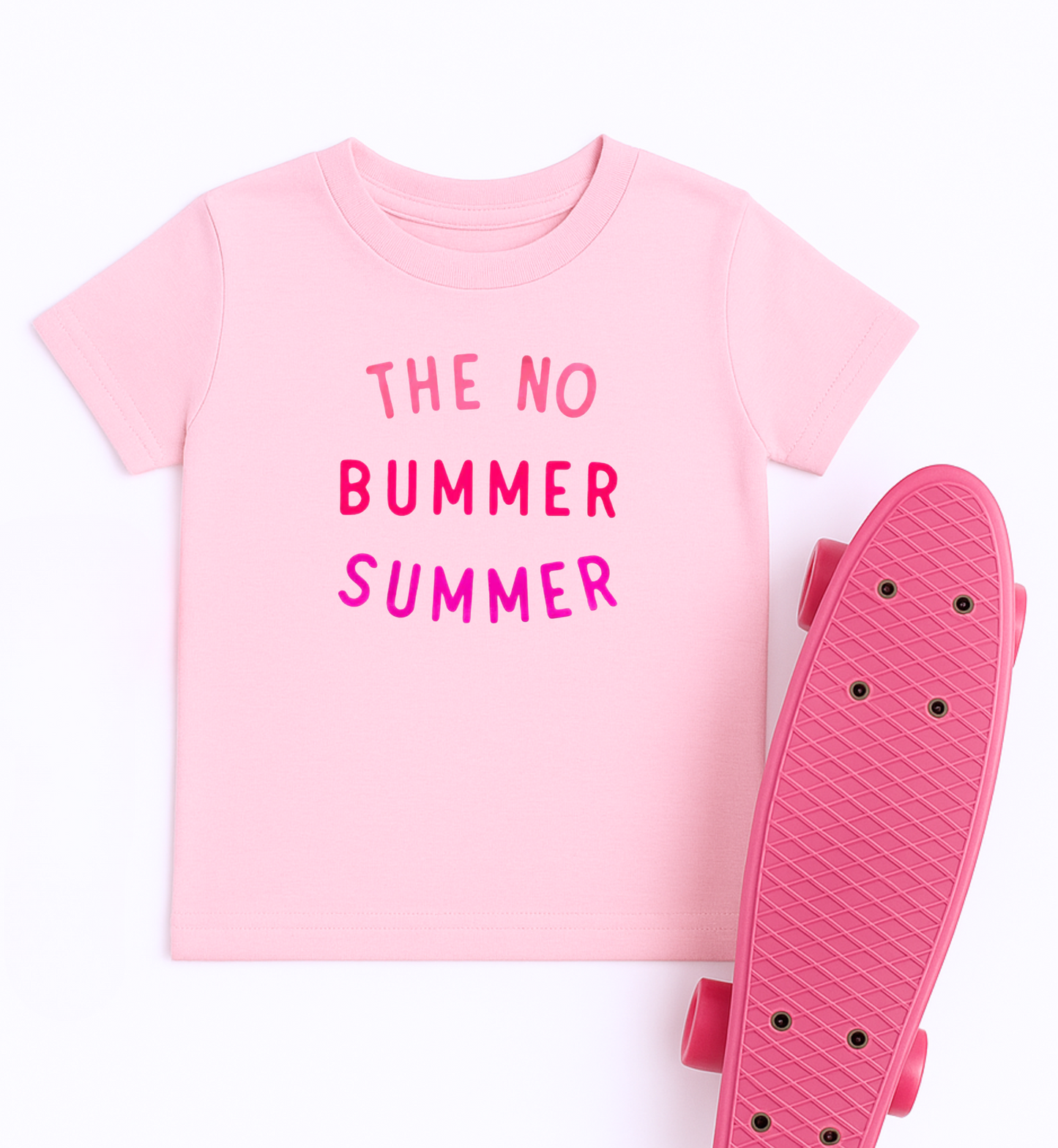 PINK no bummer summer TEE - The Wishing Elephant