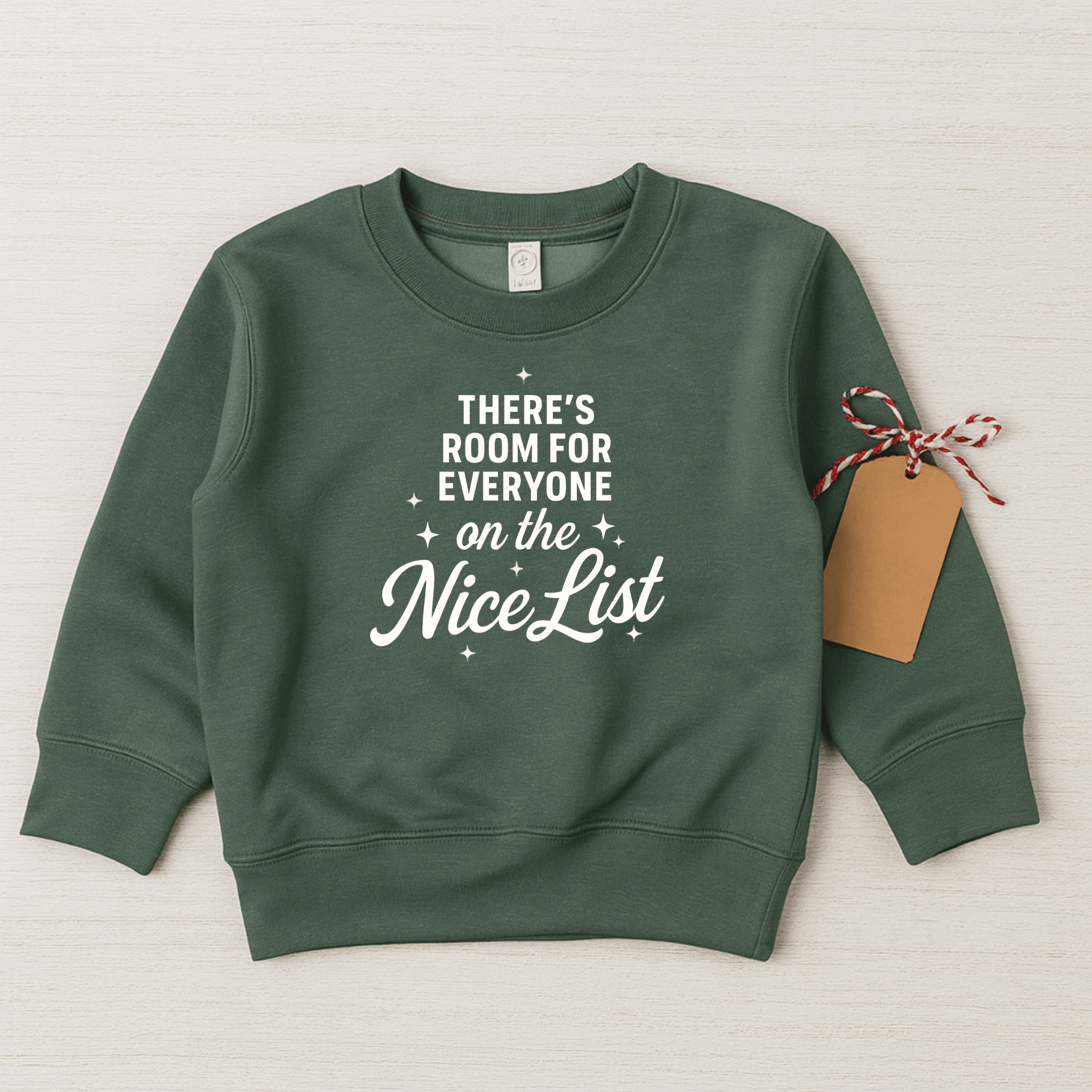 Theres Room For Everyone On The Nice List Sweatshirt | The Wishing Elephant