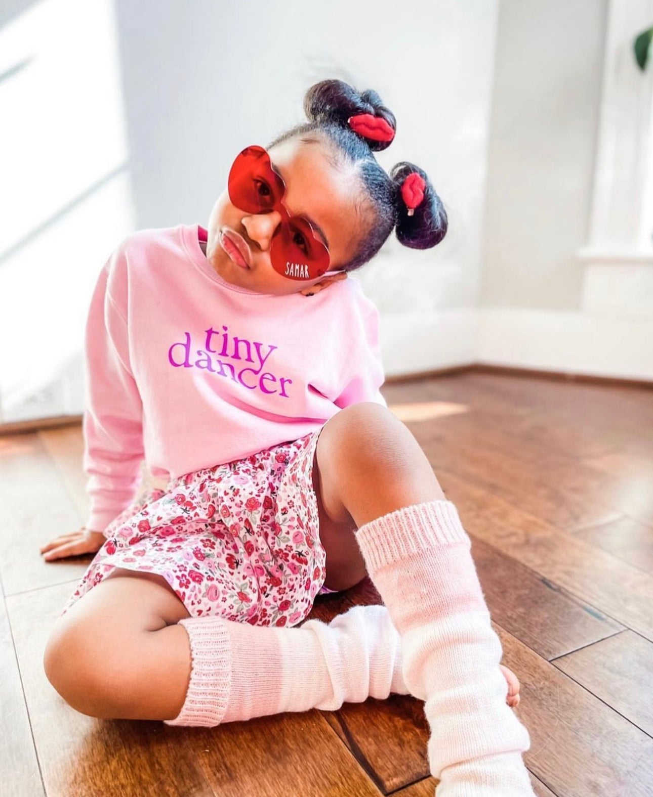 Tiny Dancer Pink Kids Pullover Sweatshirt - The Wishing Elephant