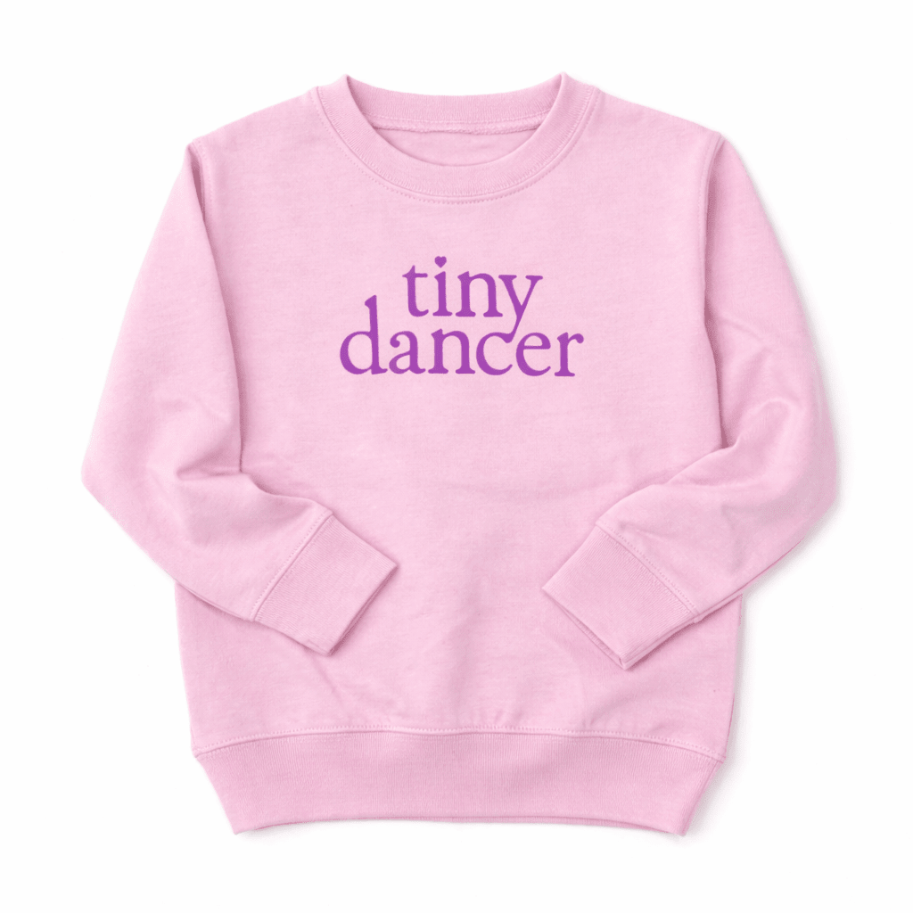 Tiny Dancer Pink Kids Pullover Sweatshirt - The Wishing Elephant