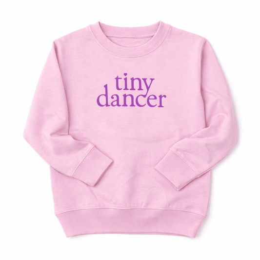 Tiny Dancer Pink Kids Pullover Sweatshirt - The Wishing Elephant