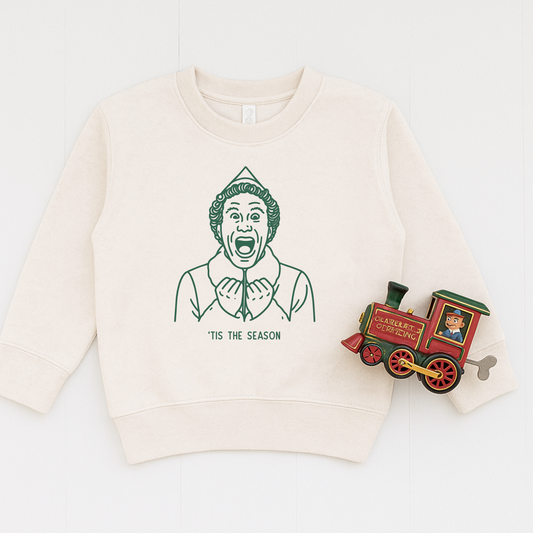 ELF movie illustration - tis the season Christmas sweatshirt for kids - funny christmas sweater 