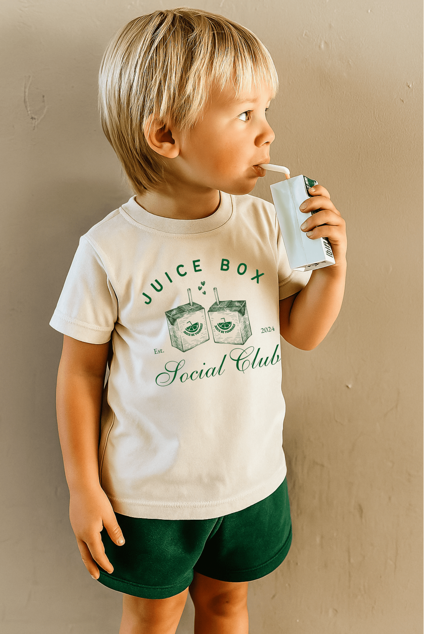 Unisex Kids Juice Box Social Club Graphic T-Shirt - The Wishing Elephant