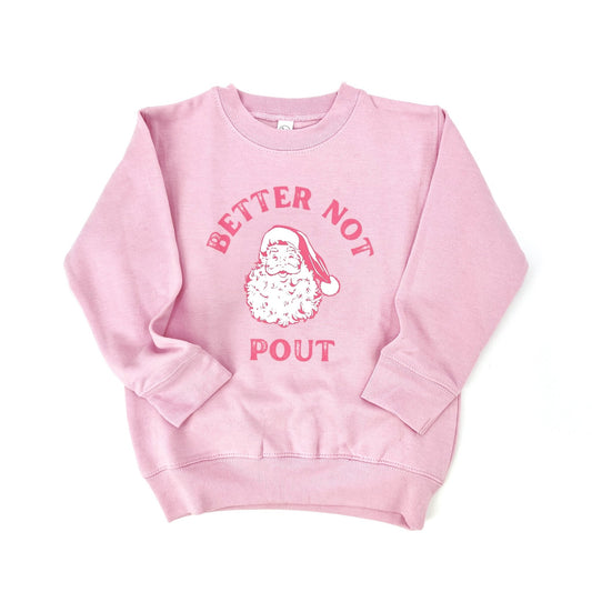 Better Not Pout PINK PULLOVER - The Wishing Elephant