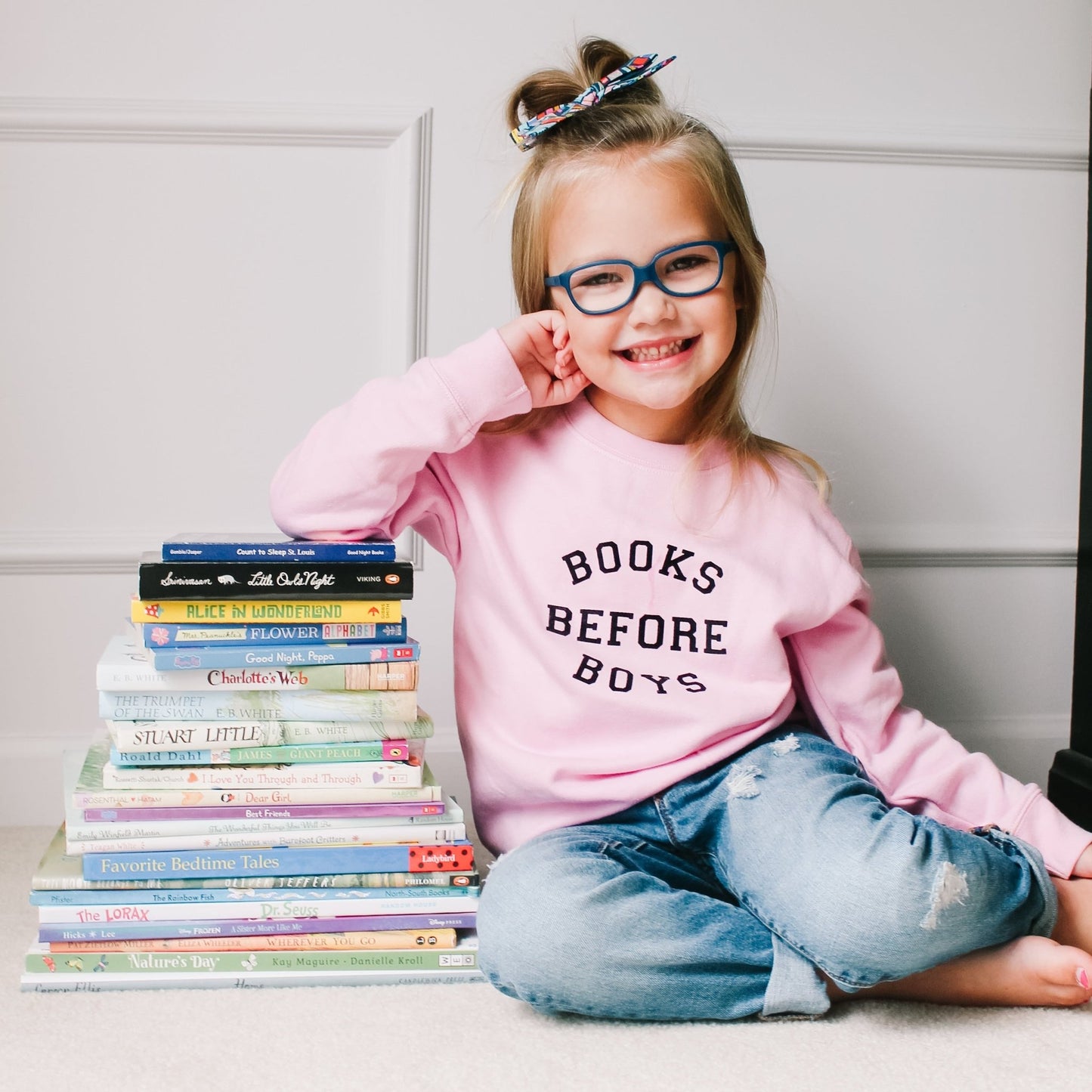 Books Before Boys Sweatshirt - The Wishing Elephant