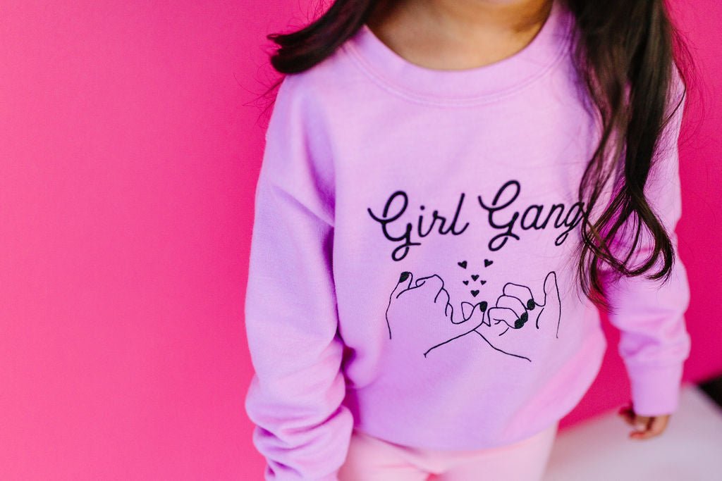 Girl Gang Sweatshirt in Pink - The Wishing Elephant