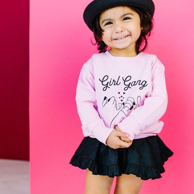Girl Gang Sweatshirt in Pink - The Wishing Elephant