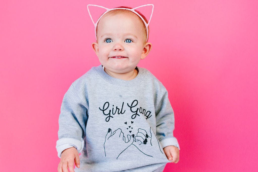 Girl Gang Sweatshirt in Pink - The Wishing Elephant