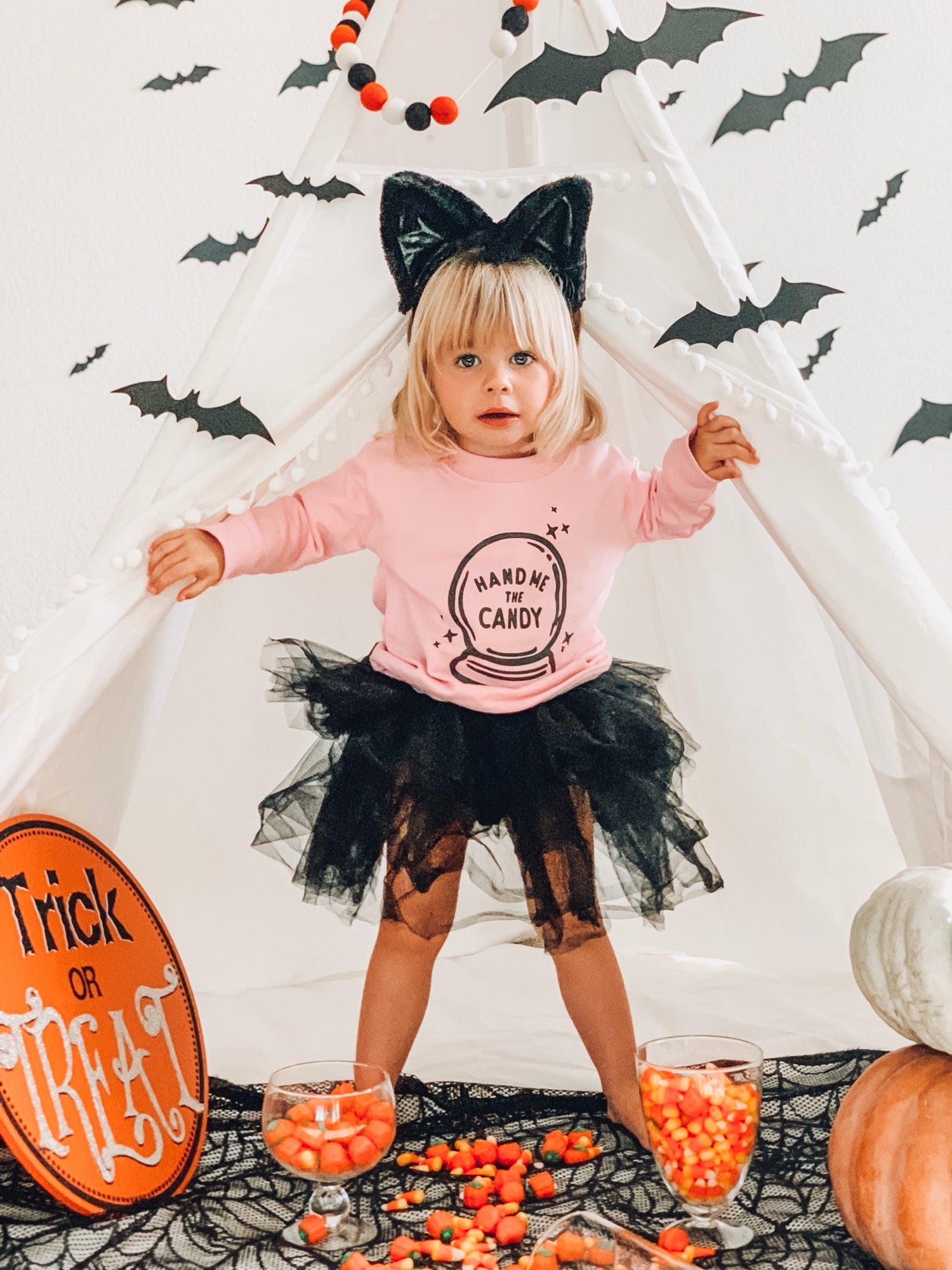 HAND ME THE CANDY! Kids Halloween Pullover, Cute Halloween Shirt - The Wishing Elephant