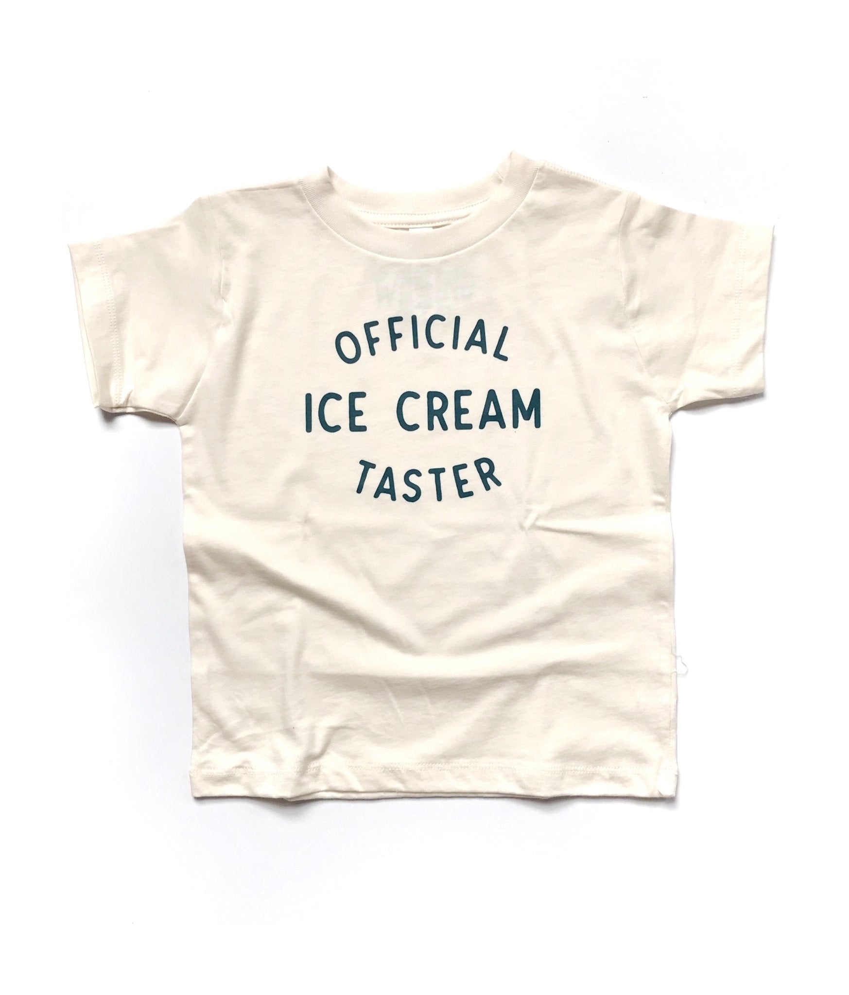 Official Ice Cream Taster Kids Graphic Cotton T-Shirt - The Wishing Elephant