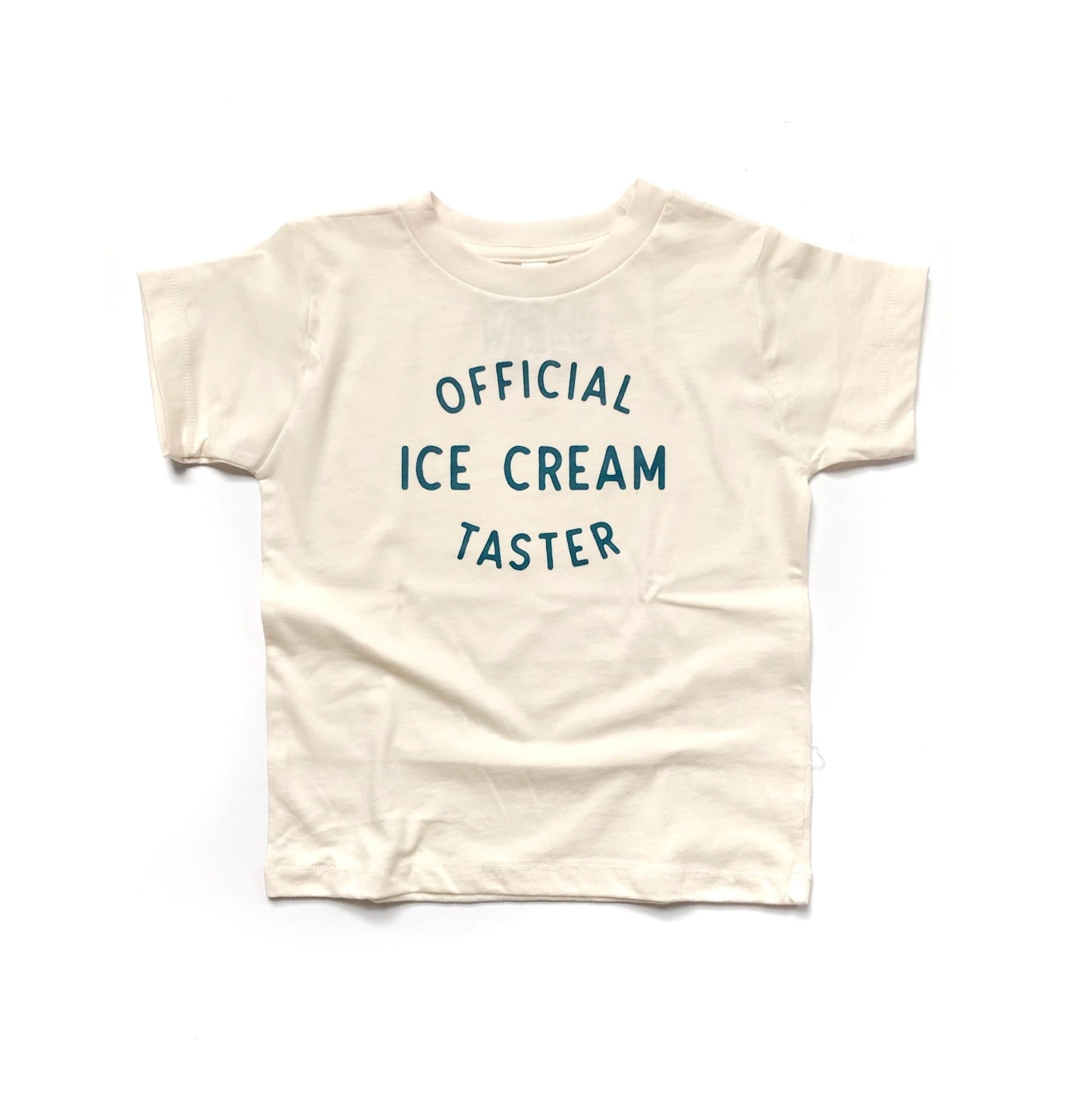 Official Ice Cream Taster Kids Graphic Cotton T-Shirt - The Wishing Elephant