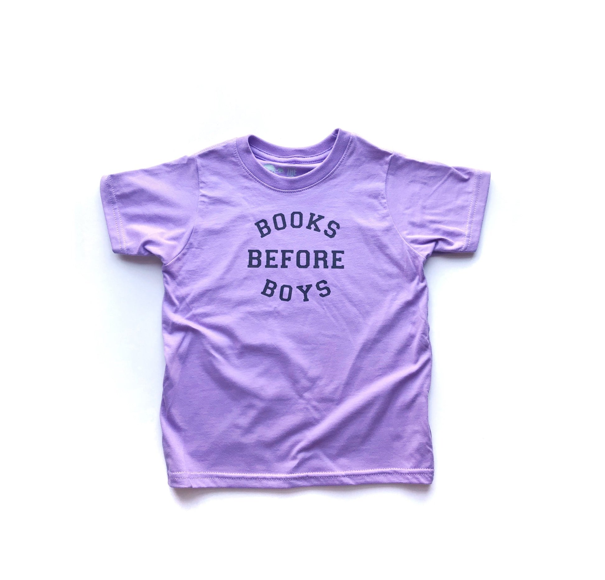 Purple Books Before Boys Tee - The Wishing Elephant